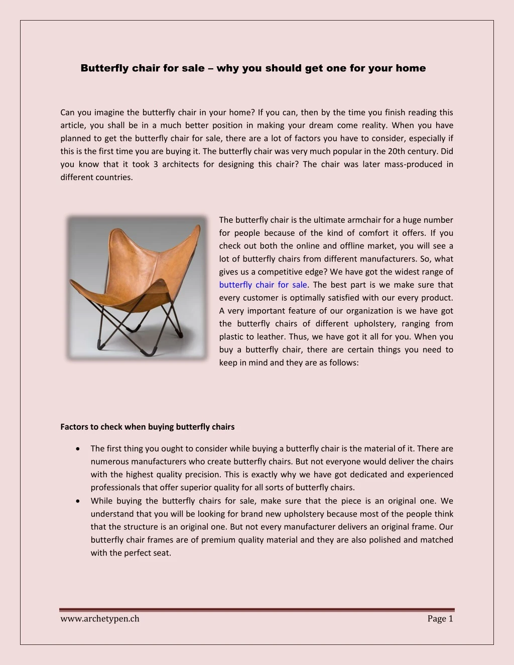 butterfly chair for sale why you should