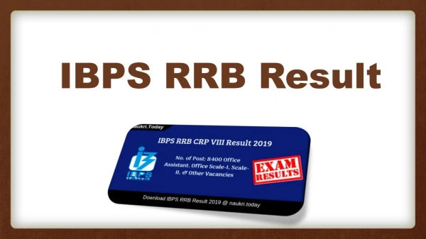 IBPS RRB Result 2019 | Download RRB CRP VIII Pre Exam Scorecard