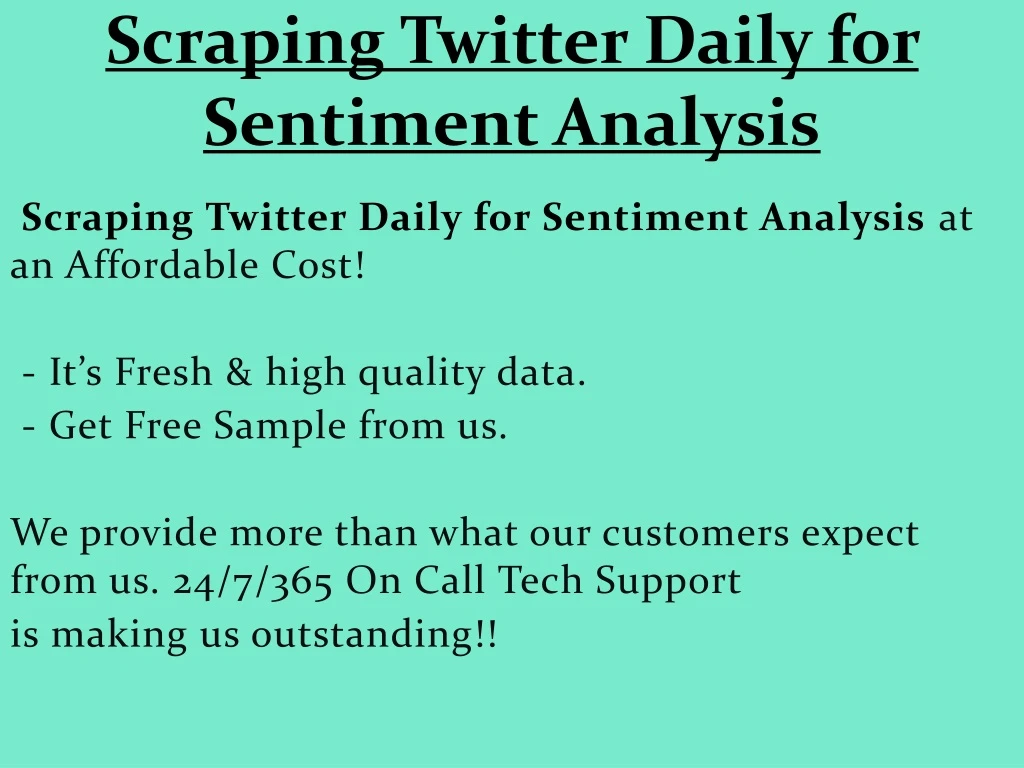 scraping twitter daily for sentiment analysis