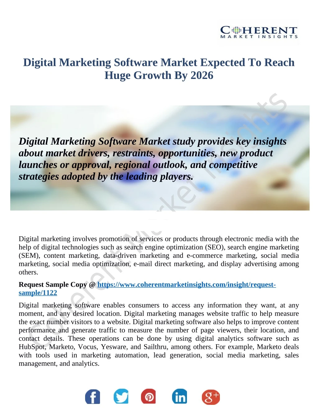 digital marketing software market expected