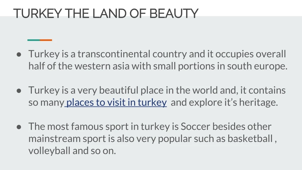turkey the land of beauty