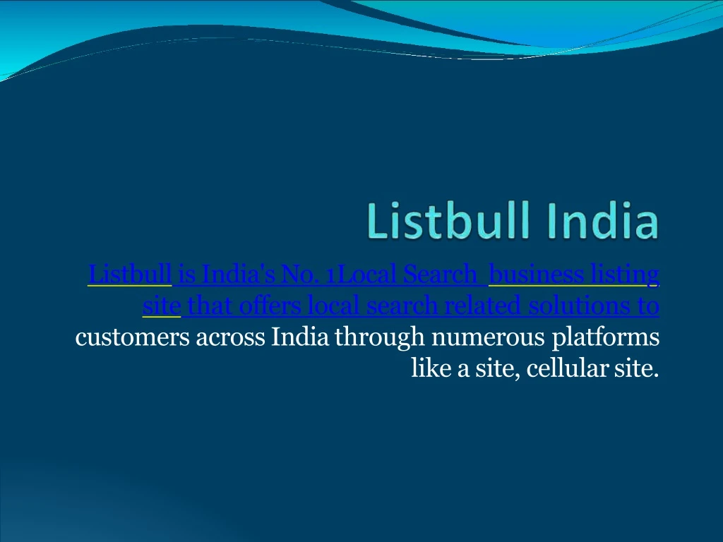listbull is india s no 1 local search business