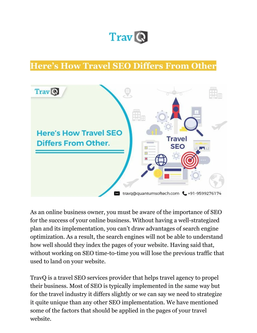 here s how travel seo differs from other