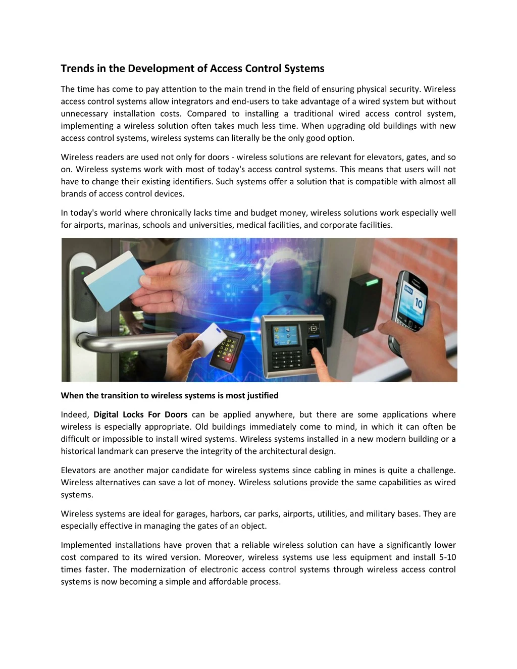 trends in the development of access control