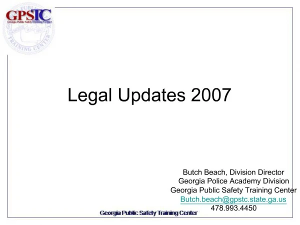 Legal Updates 2007