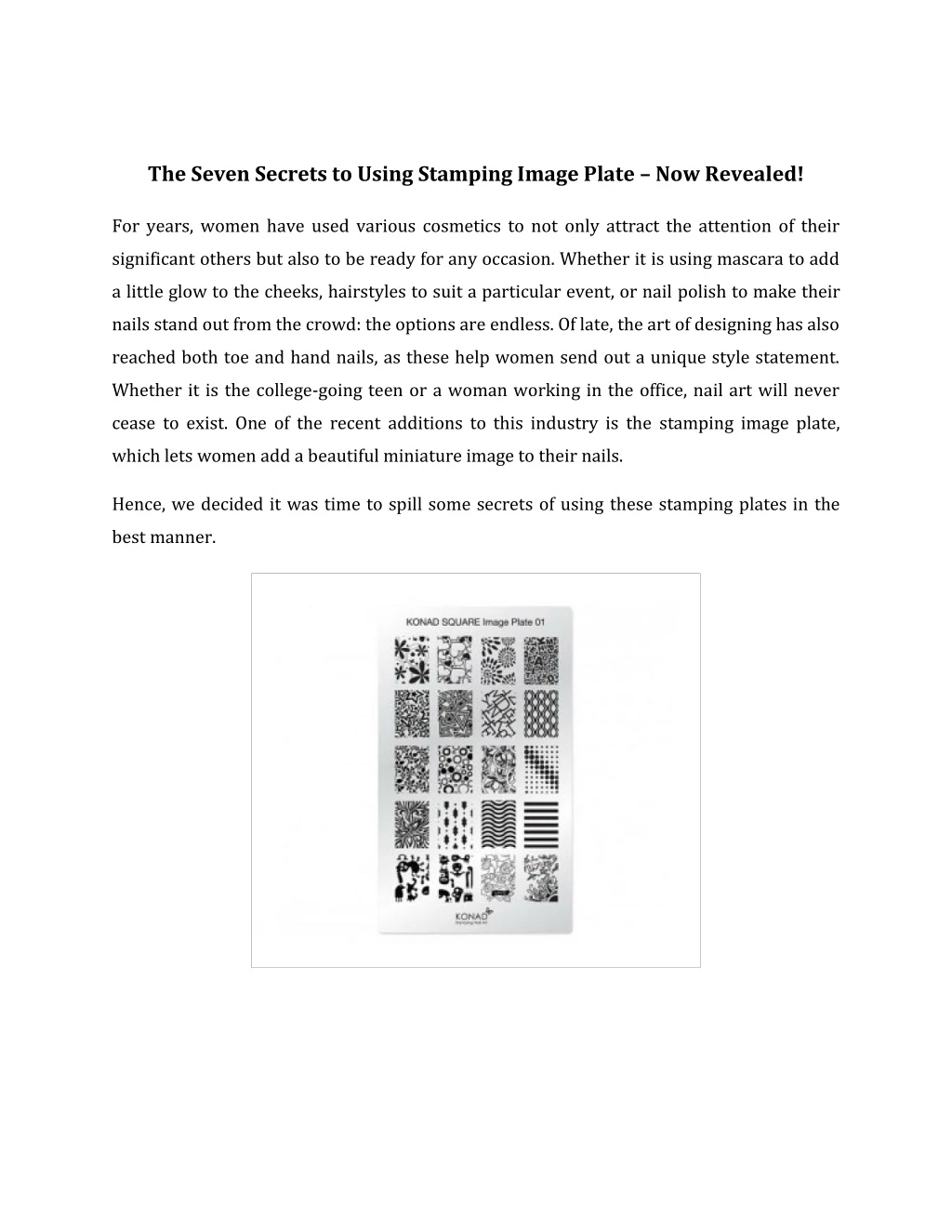 the seven secrets to using stamping image plate