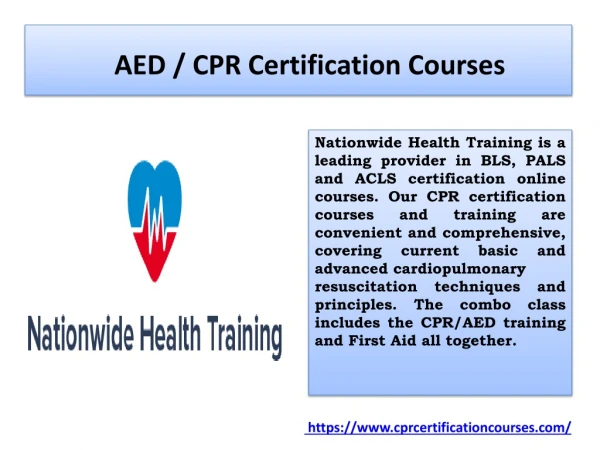 AED / CPR Certification Courses