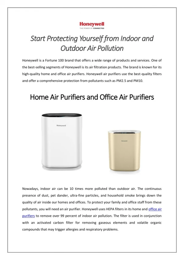 Protecting Yourself From Indoor And Outdoor Air Pollution