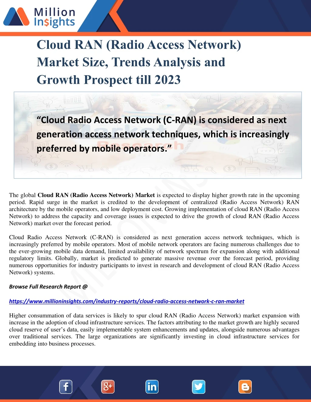 cloud ran radio access network market size trends