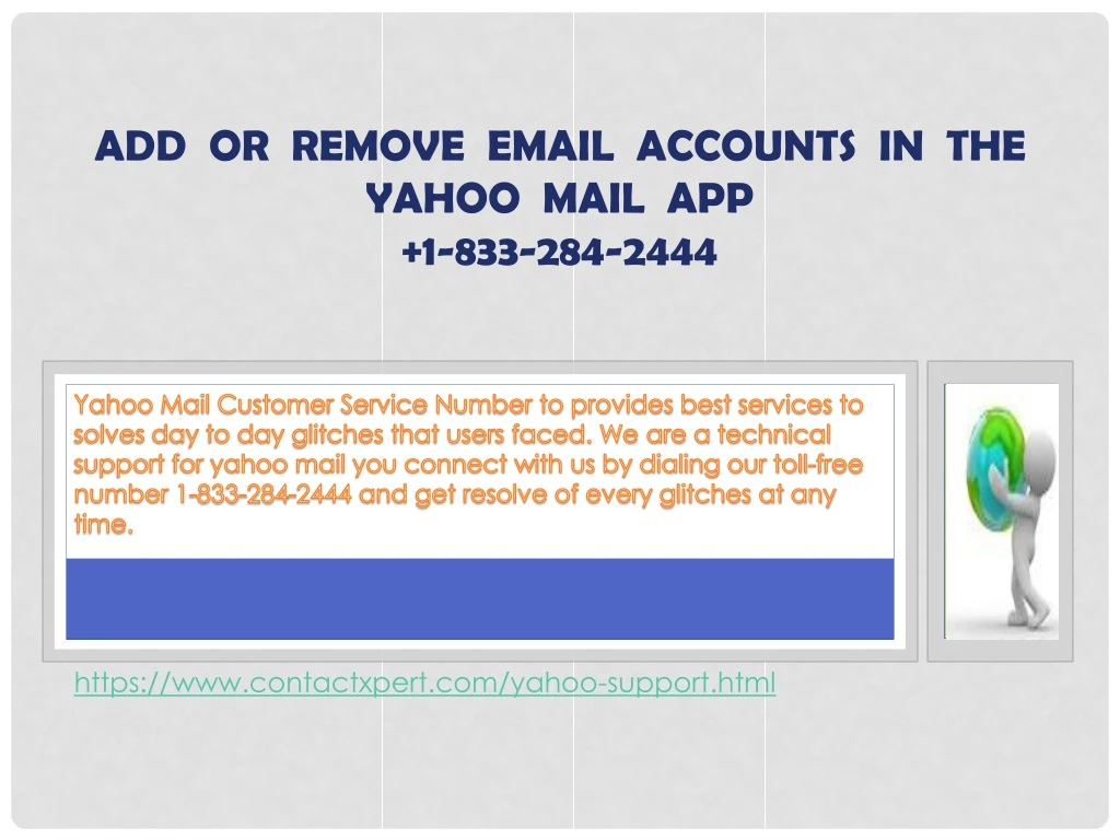 add or remove email accounts in the yahoo mail app 1 833 284 2444