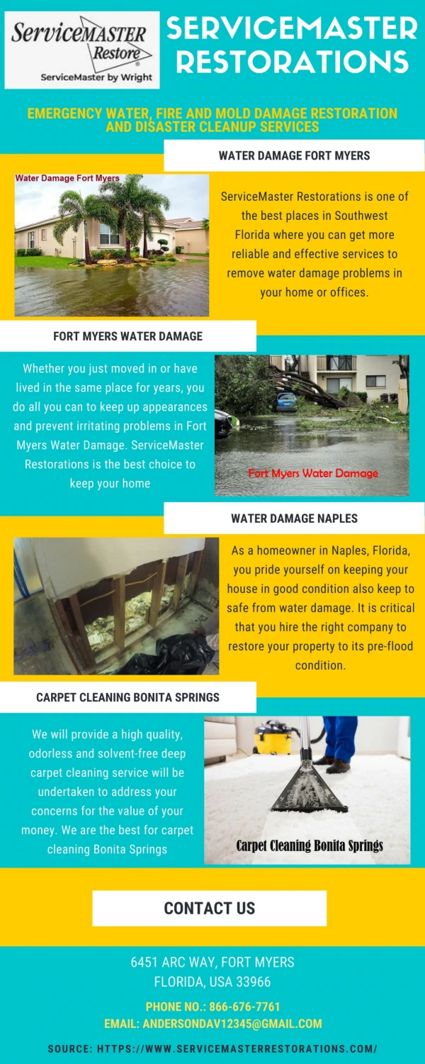 Emergency Water, Fire and Mold Damage Restoration and Carpet Cleaning Services