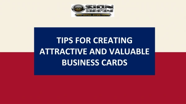 Tips for creating attractive and valuable business cards