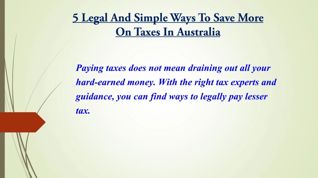 5 legal and simple ways to save more on taxes