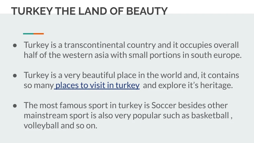 turkey the land of beauty