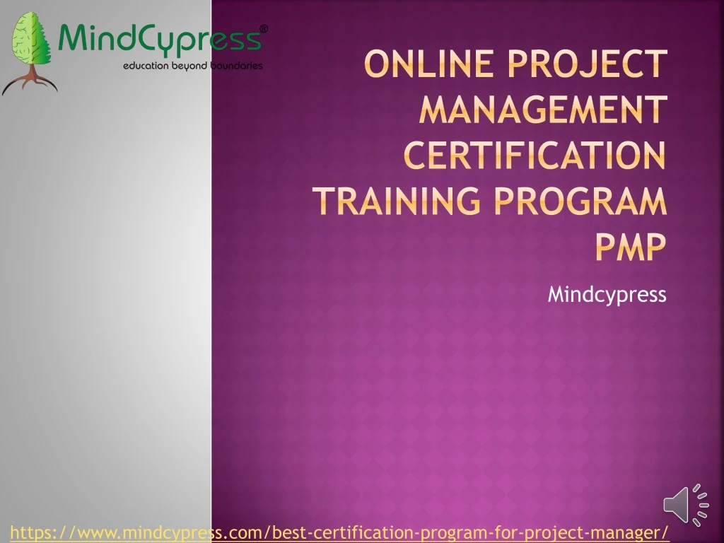 online project management certification training program pmp