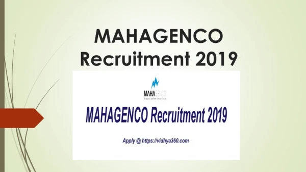 MAHAGENCO Recruitment 2019, Online Form, 746 Technician III Jobs