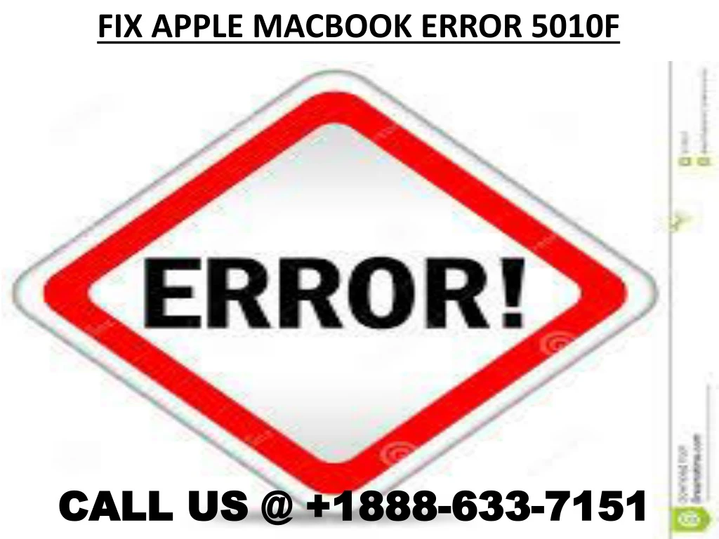 fix apple macbook error 5010f