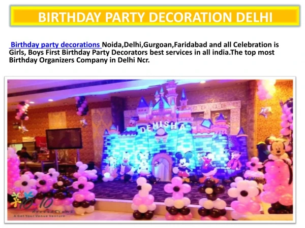 Birthday Party Planner In Delhi