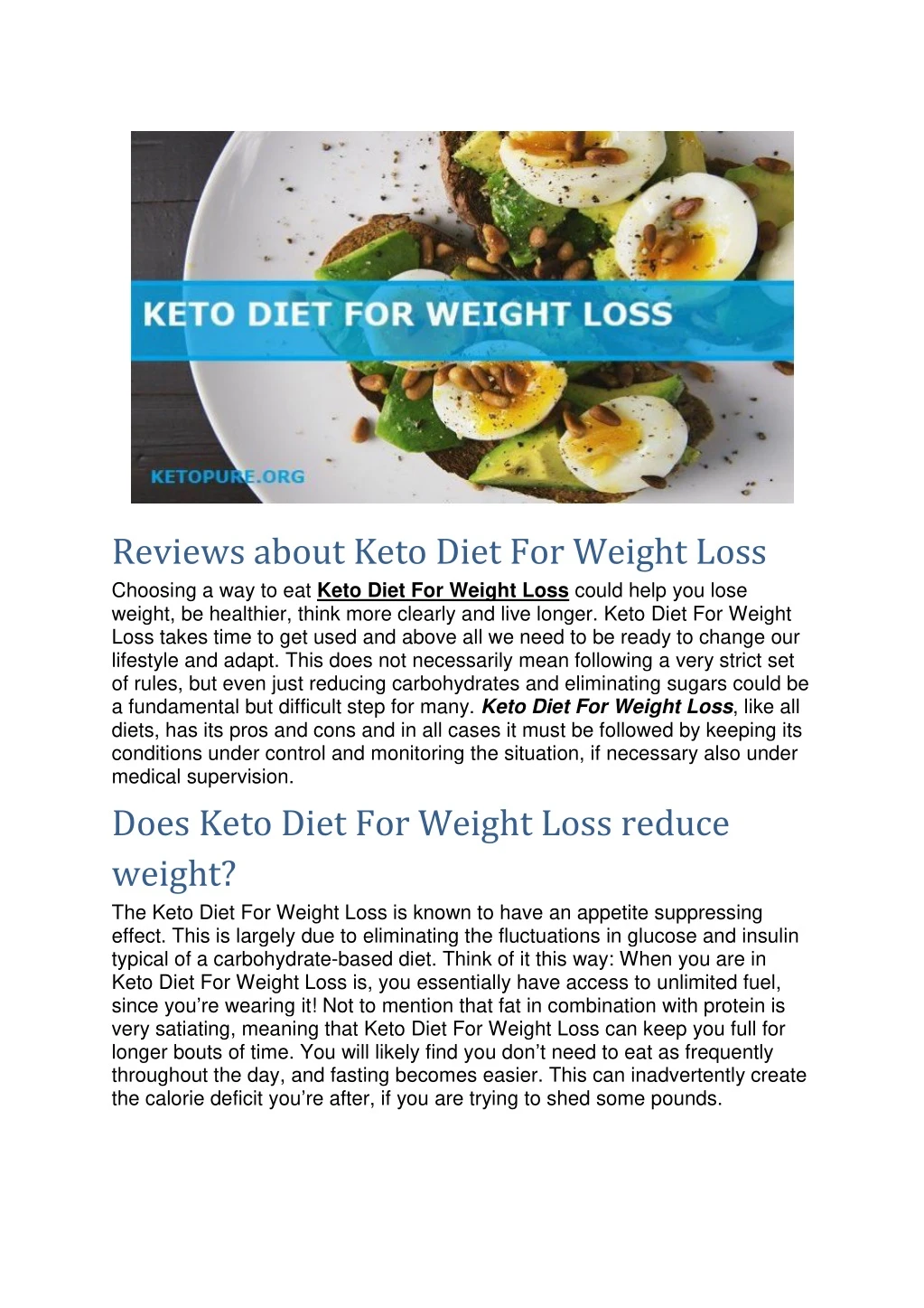 reviews about keto diet for weight loss