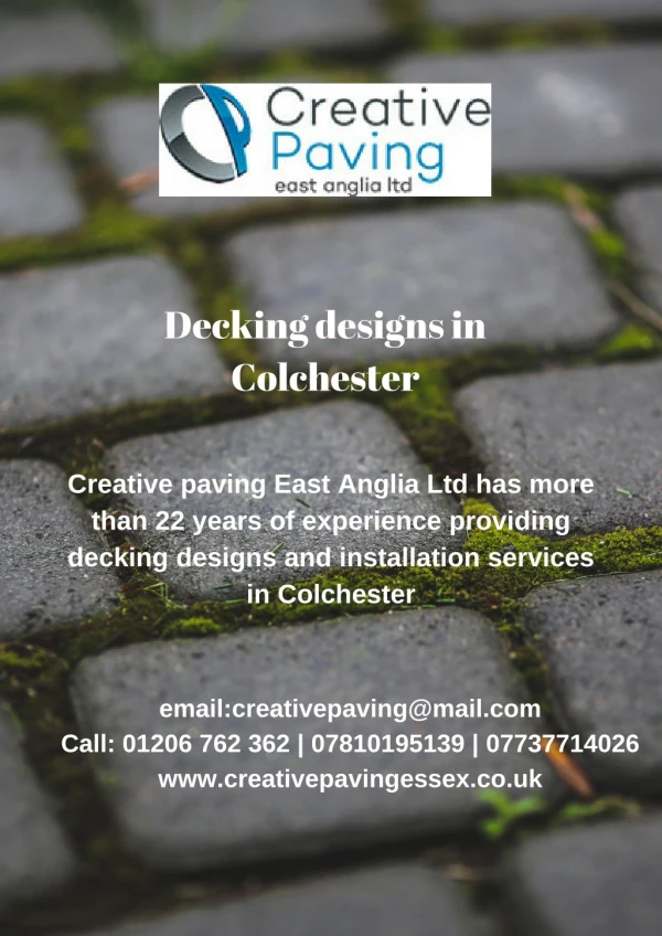 Decking designs in Colchester