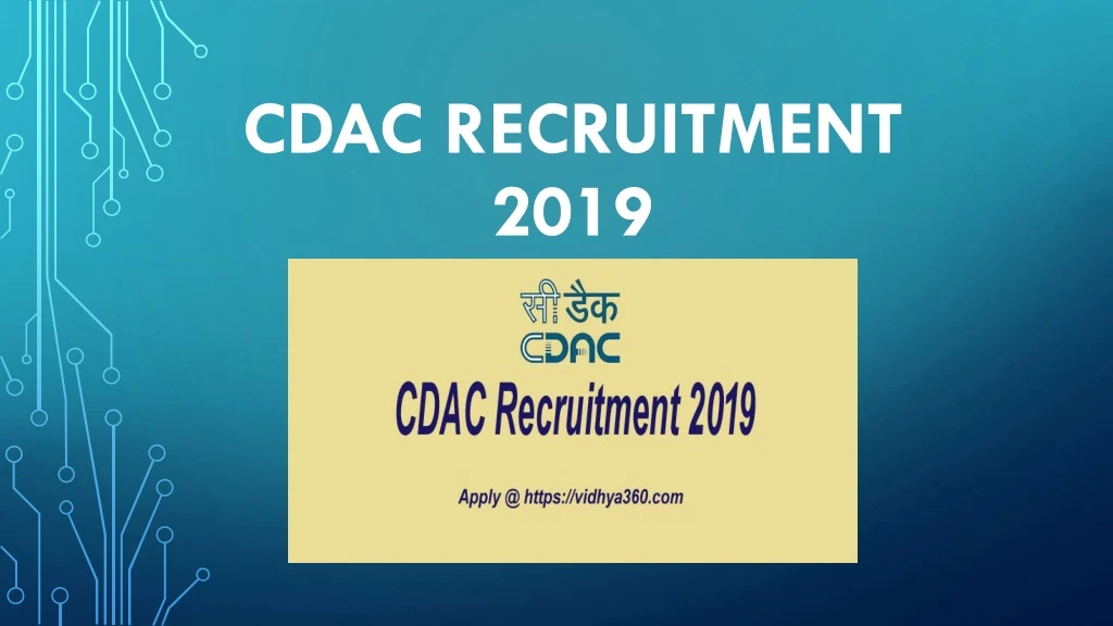 cdac recruitment 2019