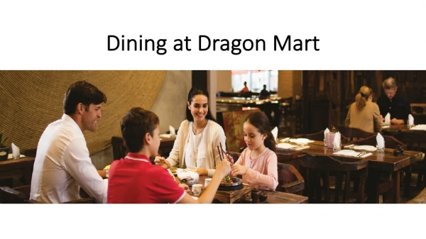 Chinese and Fast Food Restaurants in Dragon Mart Dubai | Dragon Mart
