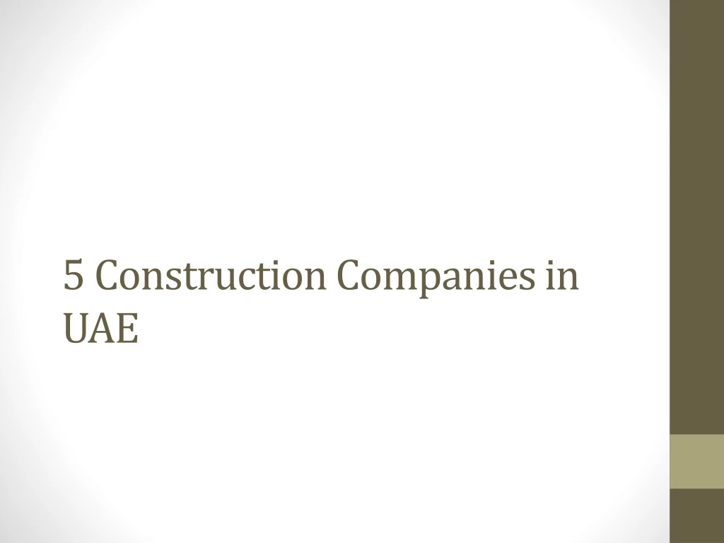 5 construction companies in uae