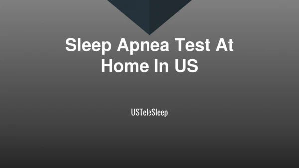 Sleep Apnea Test at Home in US