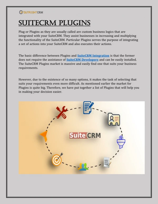 Enlarge your Business with SuiteCRM Plugins | Outright Store