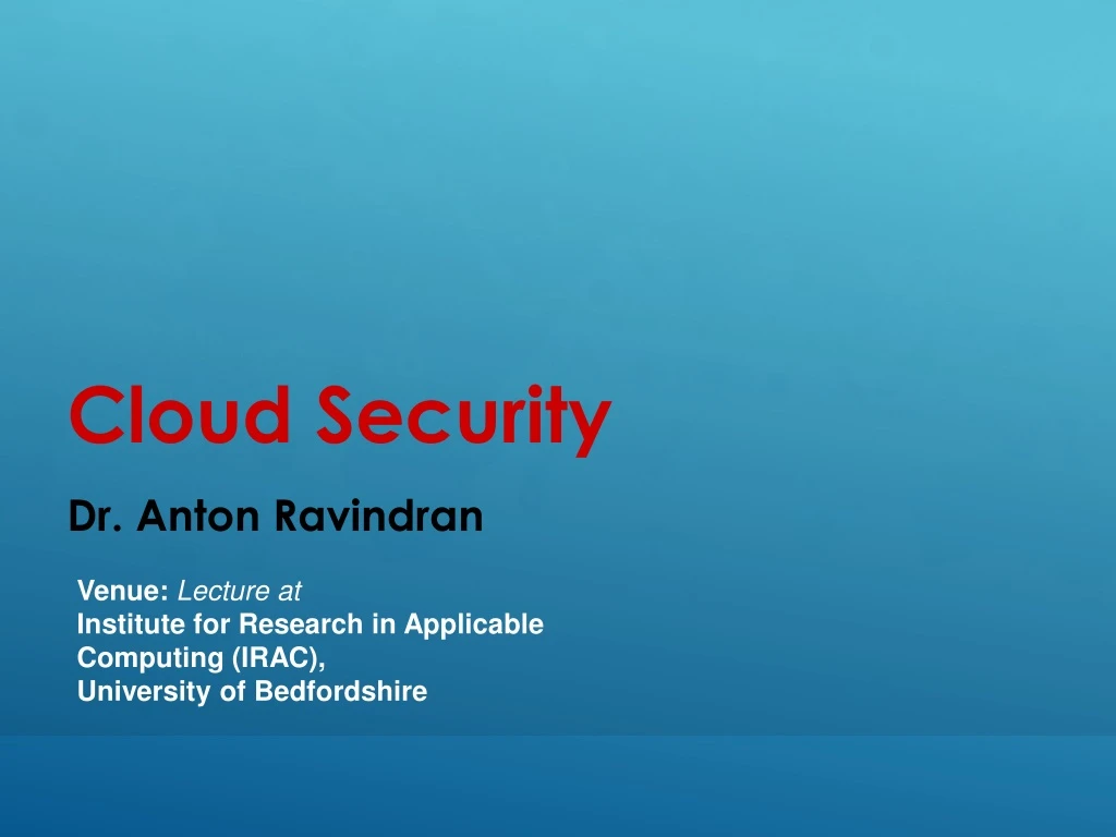 cloud security