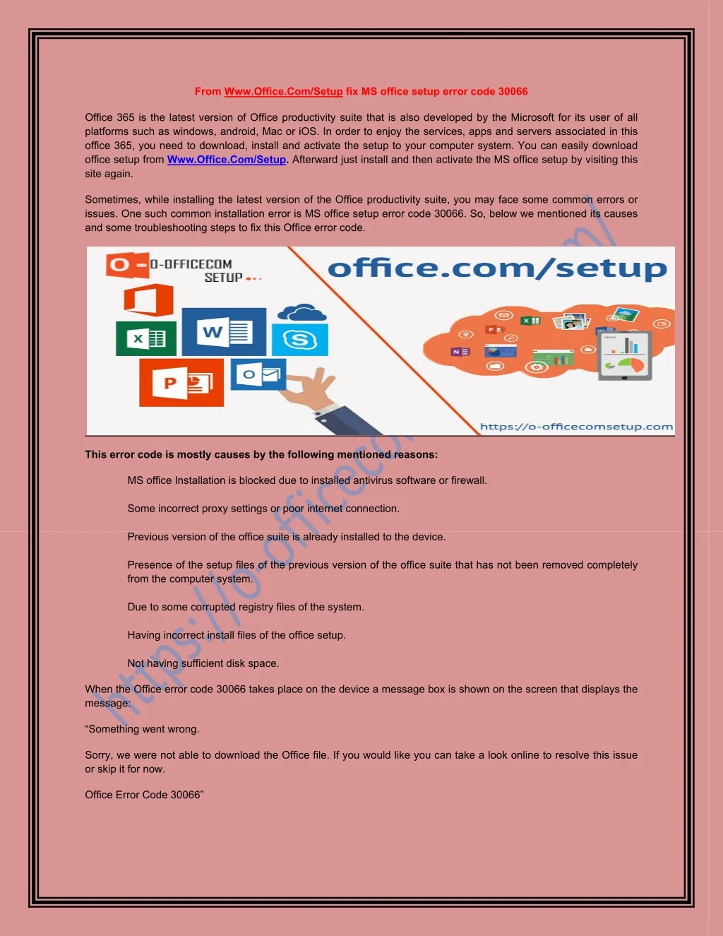 from www office com setup fix ms office setup