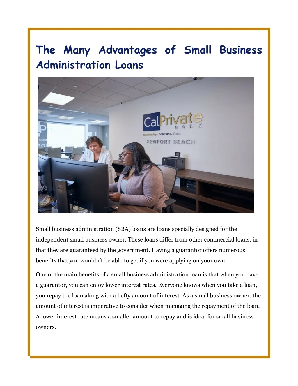 the many advantages of small business