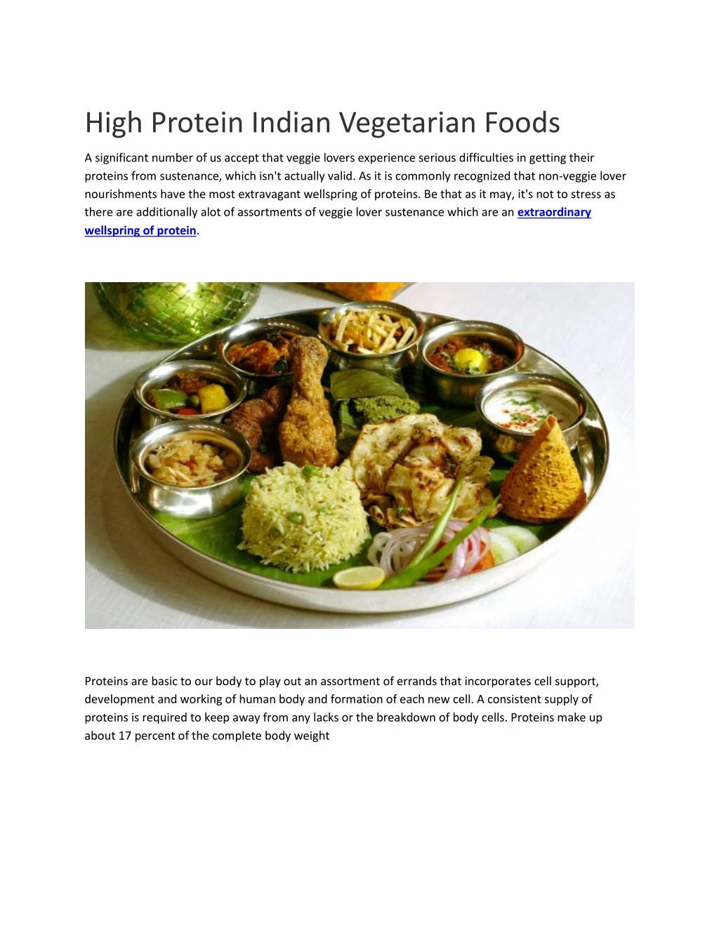 high protein indian vegetarian foods