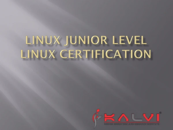 Linux Junior Level Linux Certification