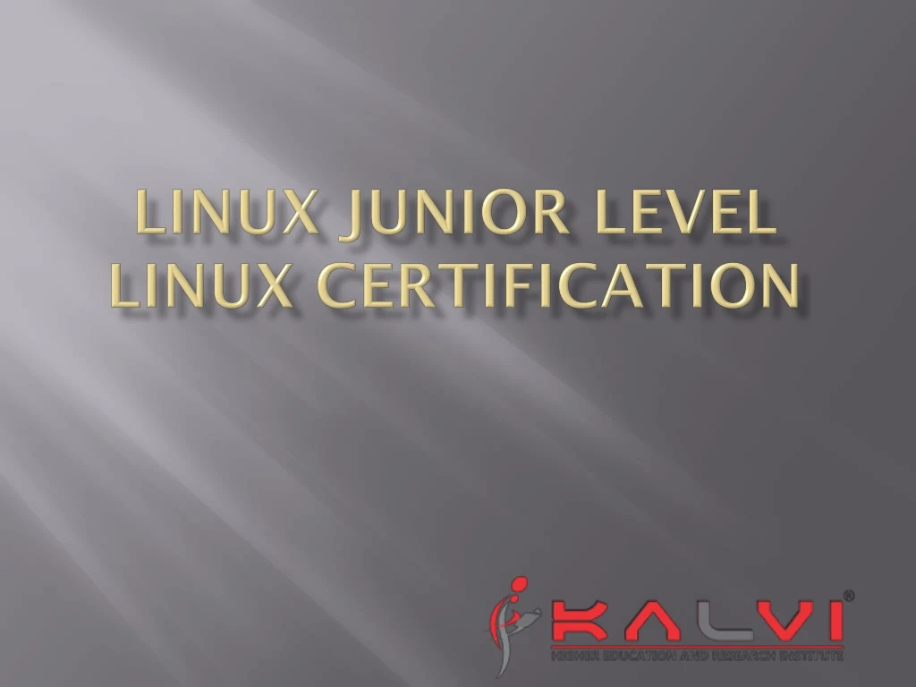 linux junior level linux certification
