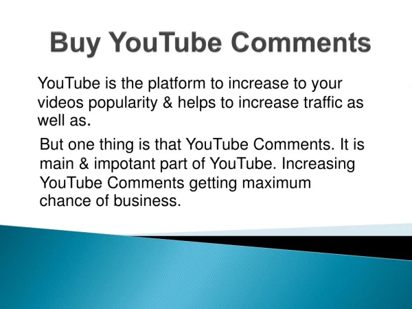 Buy YouTube Comments to Get Organic hits on Your Videos