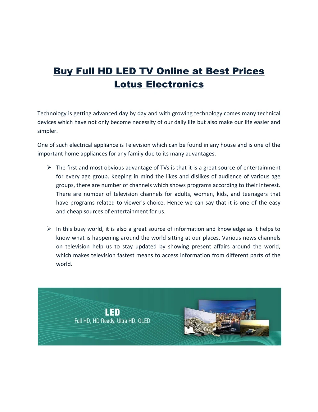 buy full hd led tv online at best prices lotus