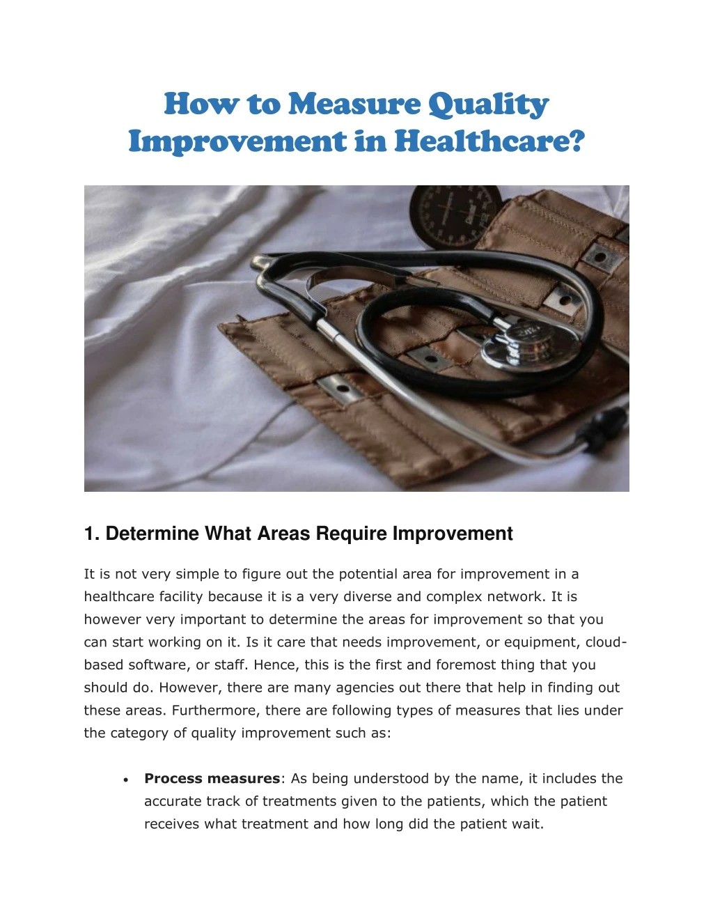 how to measure quality improvement in healthcare