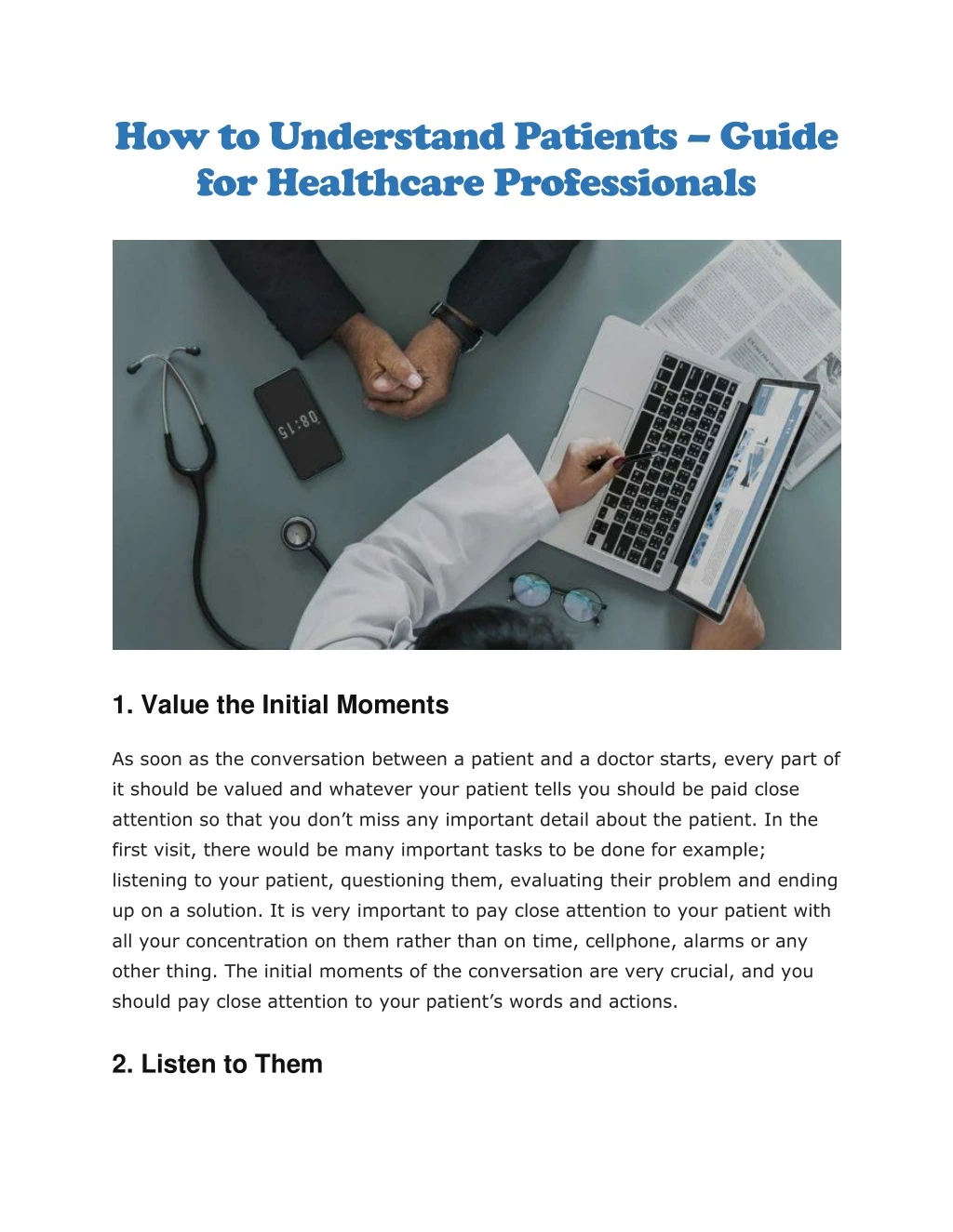 how to understand patients guide for healthcare