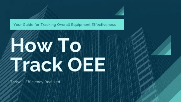 How To Track OEE