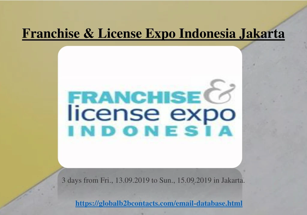 franchise license expo indonesia jakarta