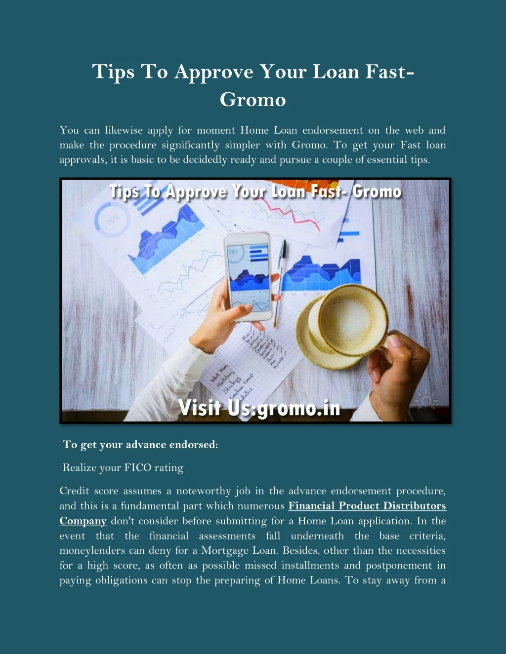 tips to approve your loan fast gromo