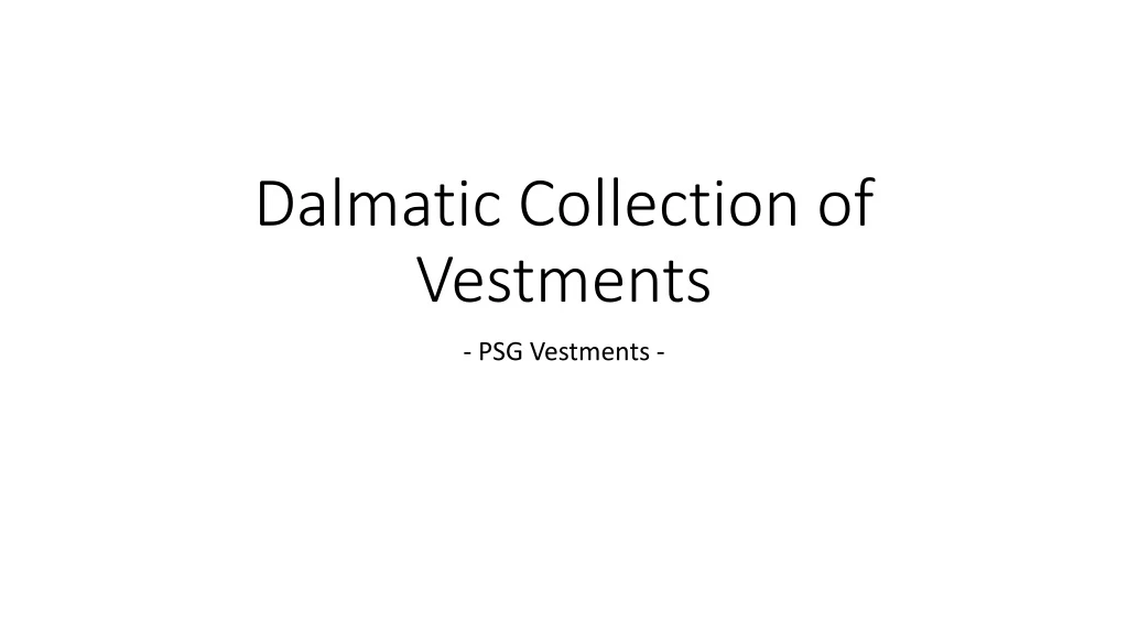 dalmatic collection of vestments