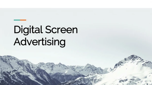 Digital Screen Advertisement