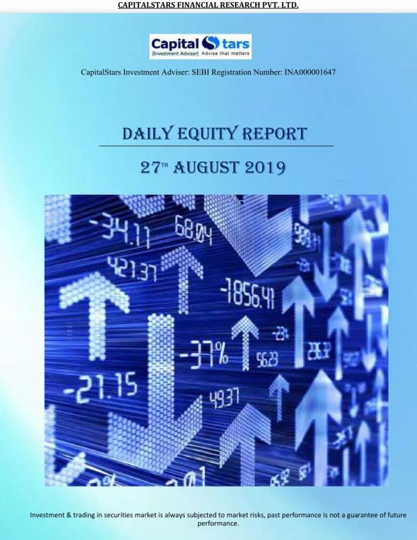 Daily Equity Report 27 AUG 2019