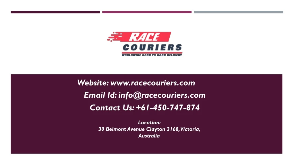 website www racecouriers com