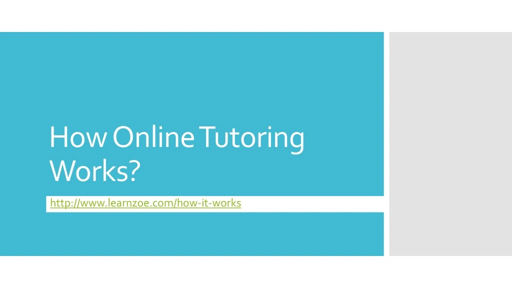 how online tutoring works