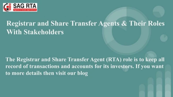 In How many ways the SAG RTA agent provides services to its clients