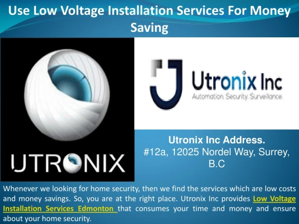 Use Low Voltage Installation Services For Money Saving