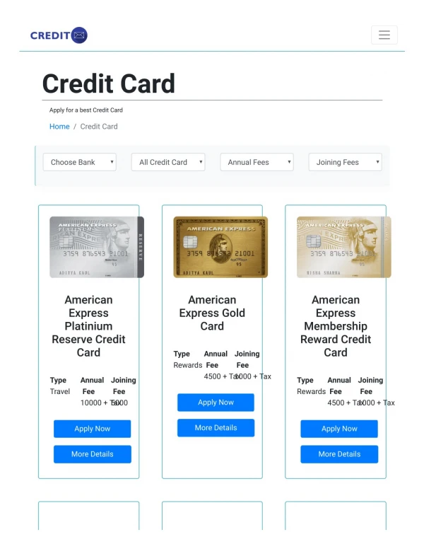 Apply for Credit Card Online | CreditInbox